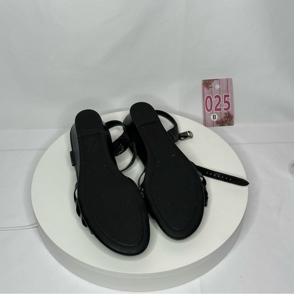 NW/OT SAS Tripad Comfort Strippy Black Patent Sandal Size 9.5 Slim - Picture 13 of 16